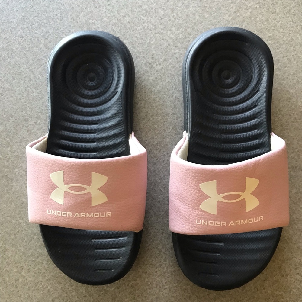 Under Armour Pink Slide Sandals kids